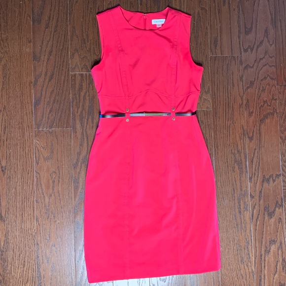 Calvin Klein Dresses & Skirts - Calvin Klein Coral Sheath Dress Size 6